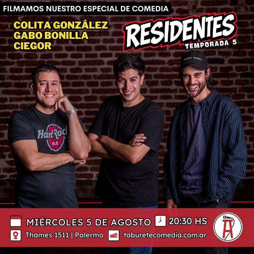 Filmación del Especial de Residentes Stand Up - Miércoles 5 de Agosto 20:30hs