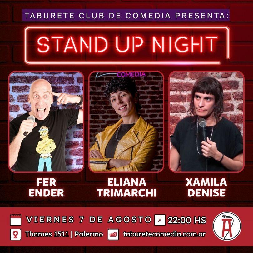 Taburete Presenta Stand Up Night - Viernes 7 de Agosto 22:00hs