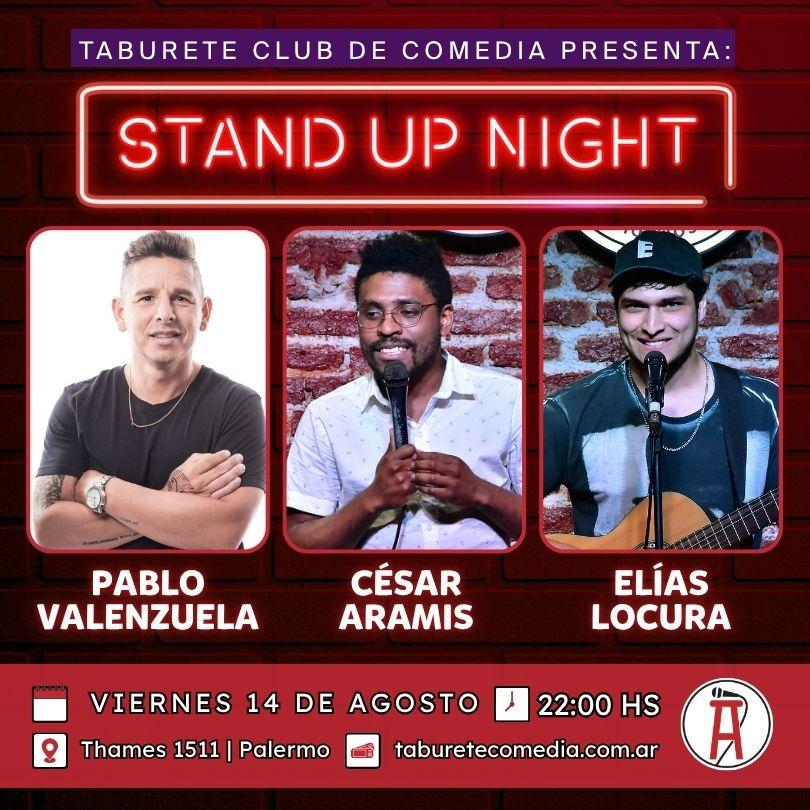 Taburete Presenta Stand Up Night - Viernes 14 de Agosto 22:00hs