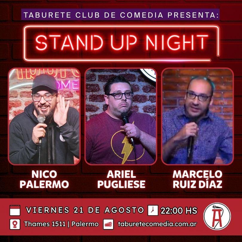 Taburete Presenta Stand Up Night - Viernes 21 de Agosto 22:00hs