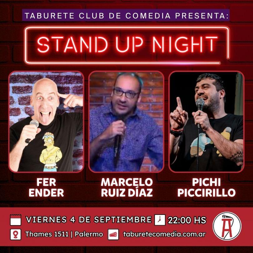 Taburete Presenta Stand Up Night - Viernes 4 de Septiembre 22:00hs