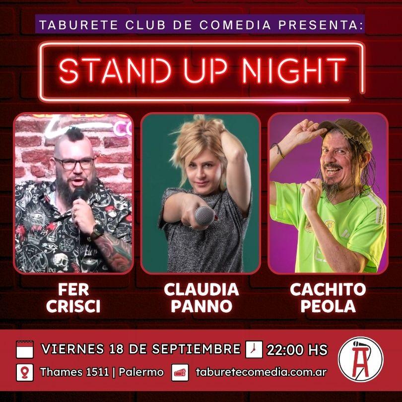 Taburete Presenta Stand Up Night - Viernes 18 de Septiembre 22:00hs
