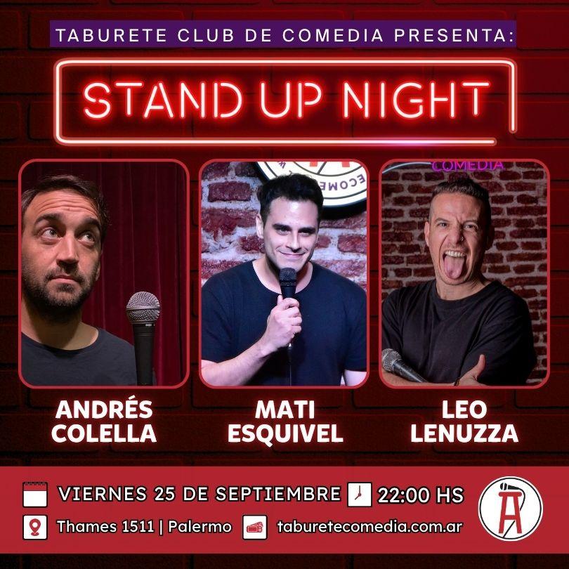 Taburete Presenta Stand Up Night - Viernes 25 de Septiembre 22:00hs