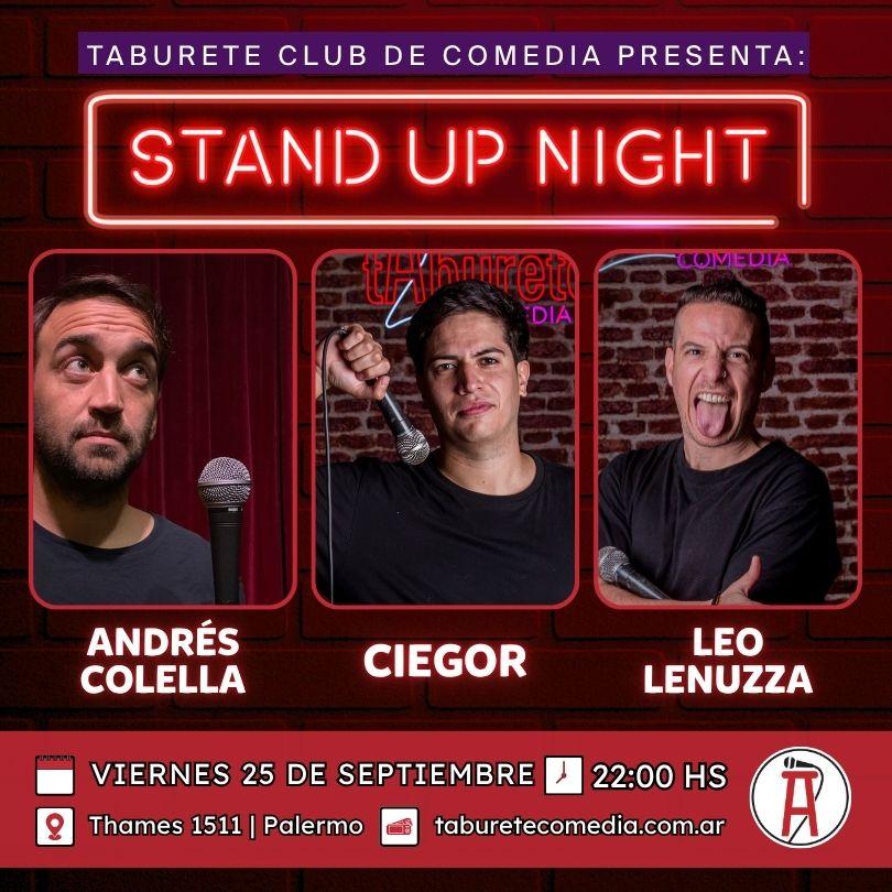 Taburete Presenta Stand Up Night - Viernes 25 de Septiembre 22:00hs