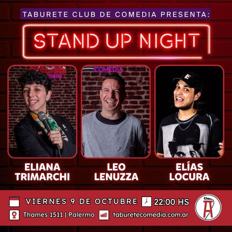 Taburete Presenta Stand Up Night - Viernes 9 de Octubre 22:00hs