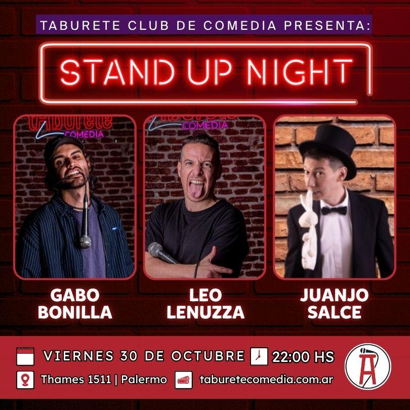 Show de Stand Up en Taburete Club de Comedia - Viernes 30 de Octubre 22:00hs